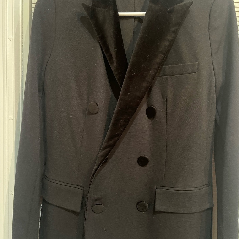Ralph Lauren Black Blazer with Velvet Detail